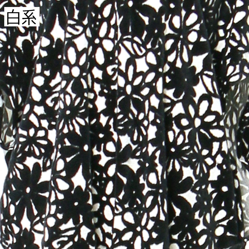 花柄ベロア ポンチョ ベスト 日本製 (057-4891)