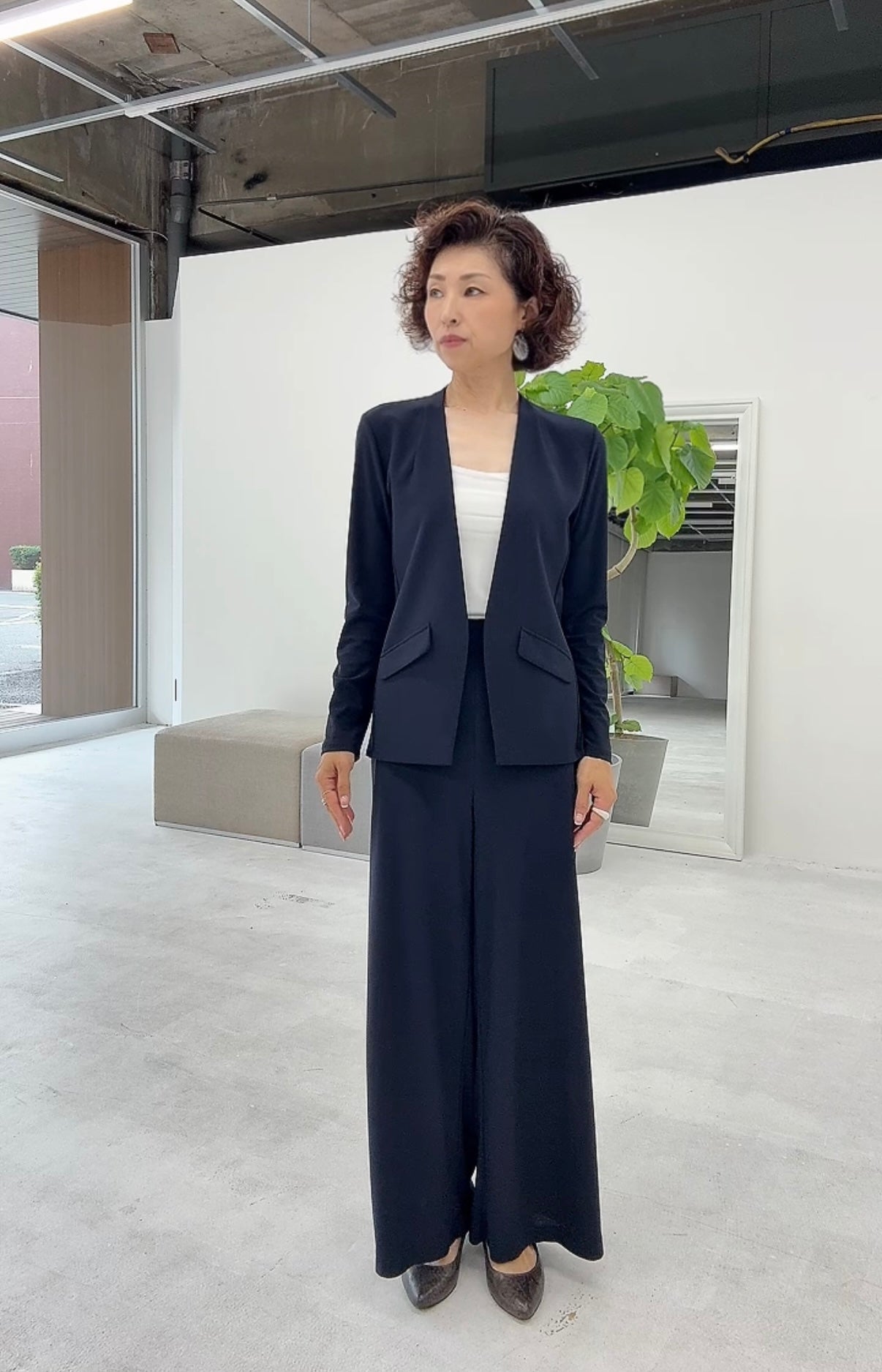 ベアジョーゼットワイドパンツ(094-8186)