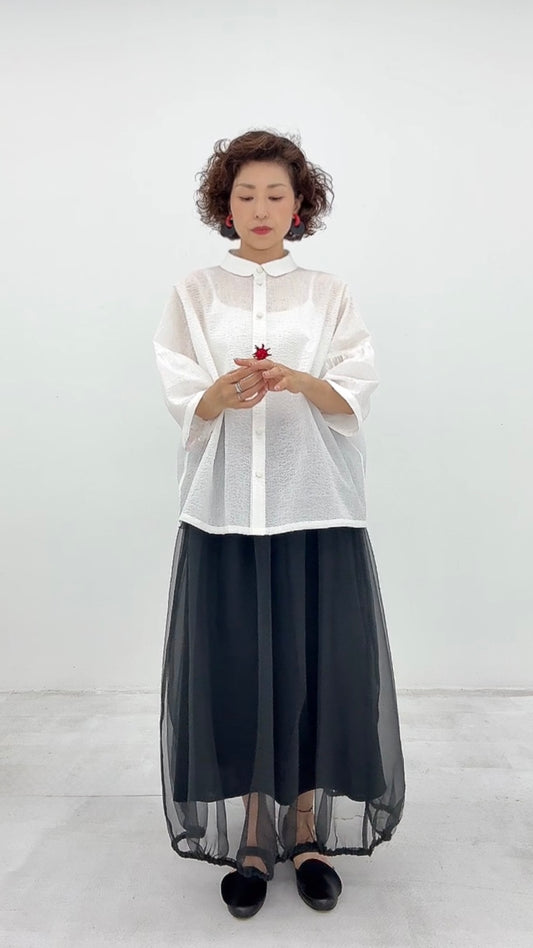 オーガンジー スカート 日本製 (057-4515)