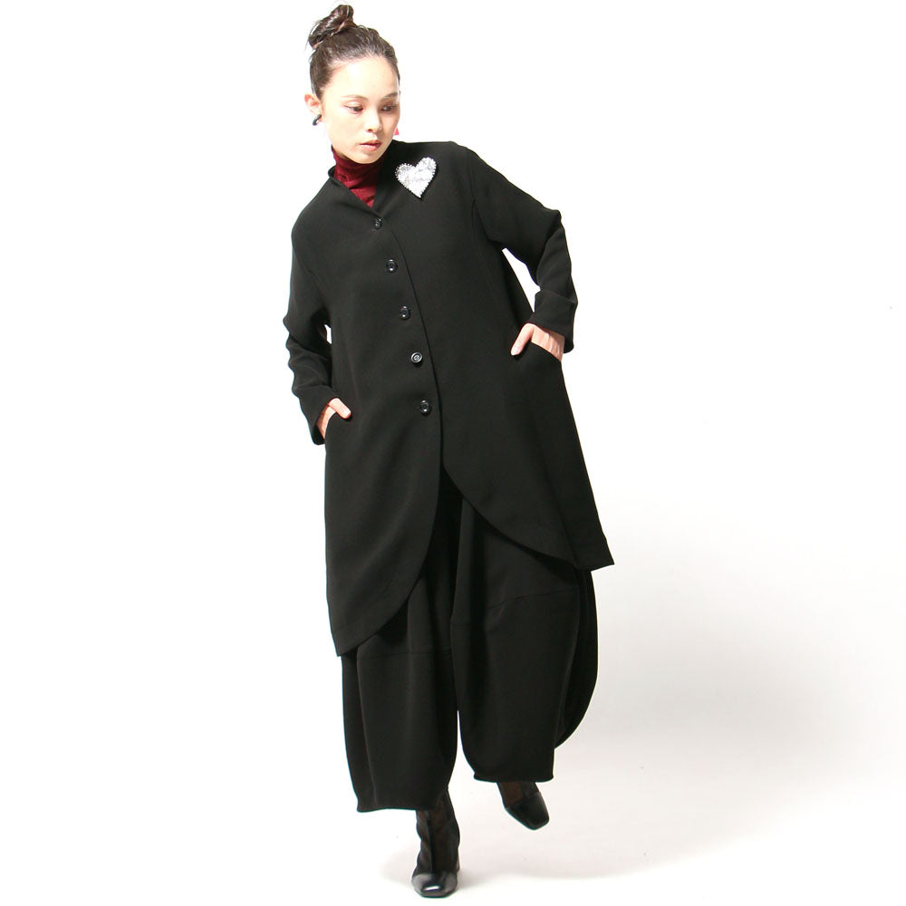 【10月予約商品】クロスジョーゼットコクーンパンツ ブラックフォーマル ブラックシリーズ 日本製（057-4492）