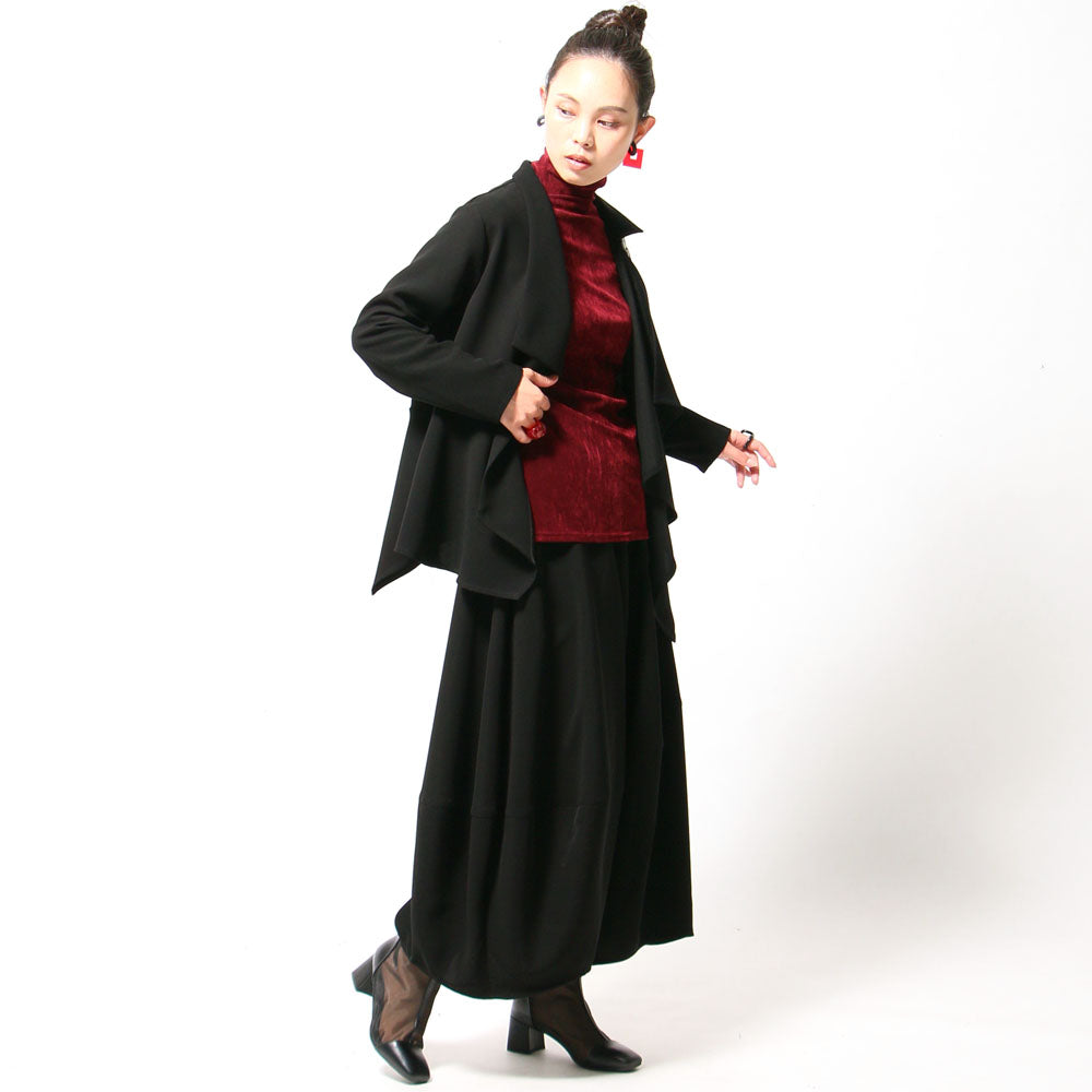 【10月予約商品】クロスジョーゼットコクーンパンツ ブラックフォーマル ブラックシリーズ 日本製（057-4492）