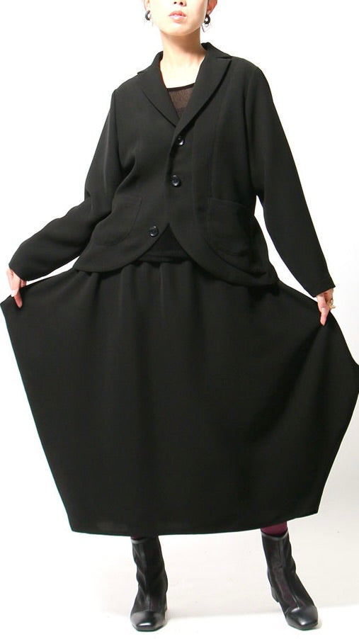 クロスジョーゼット変形スカート フォーマル 日本製(057-4901)