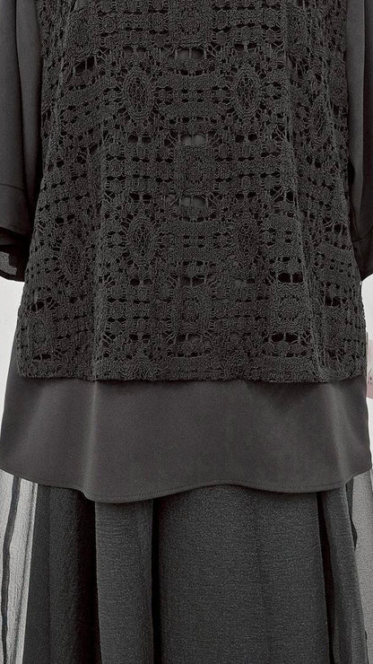 【3日間限定のお得なセット】レースブラウス✕オーガンジースカート✕あったかインナー 送料無料