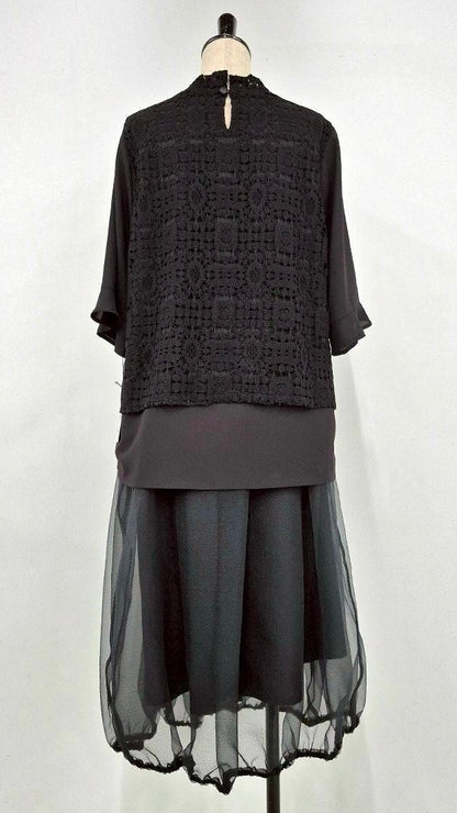 【3日間限定のお得なセット】レースブラウス✕オーガンジースカート✕あったかインナー 送料無料