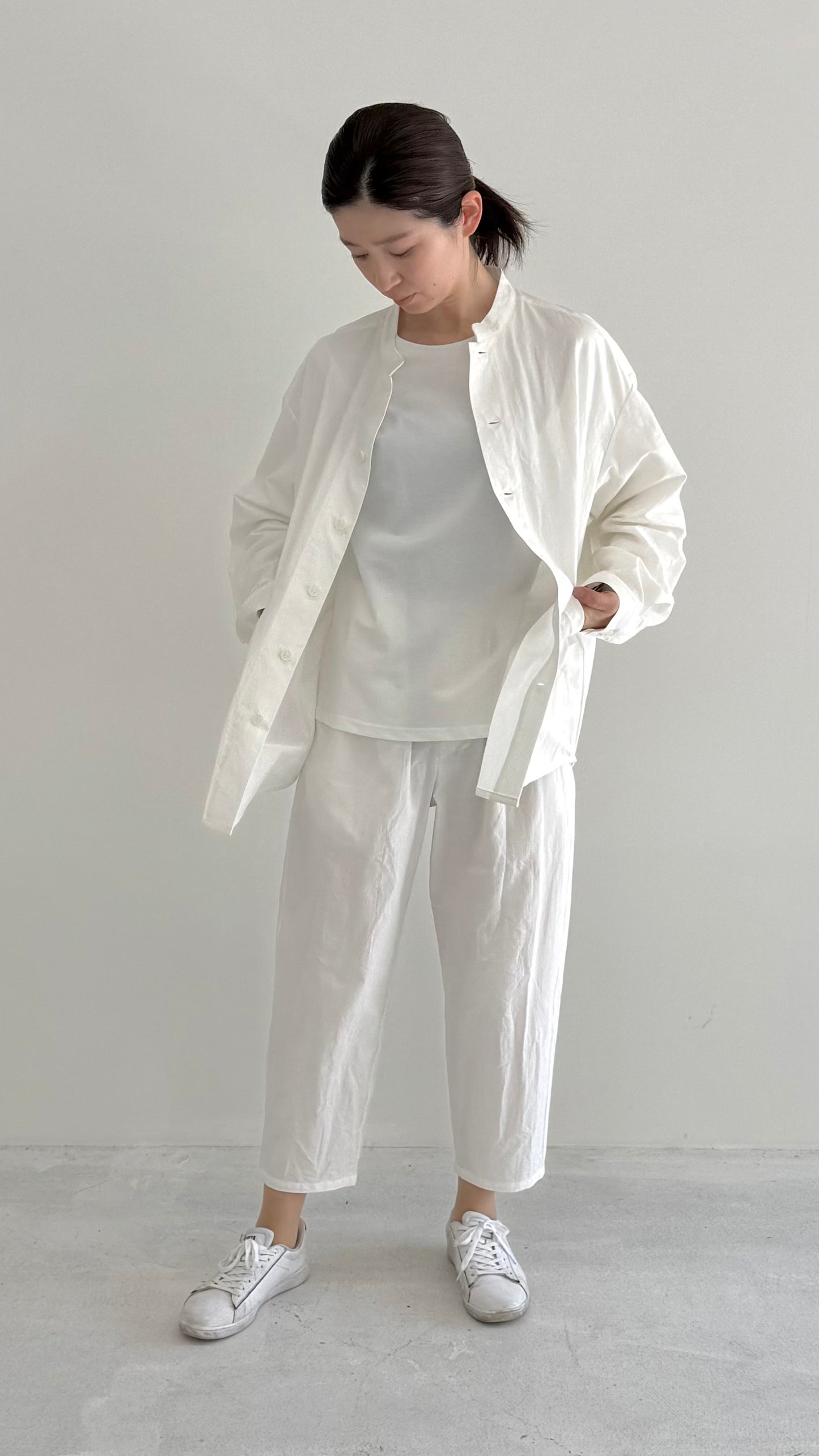 【OOOO】 WASHIバルーンパンツ　[white]