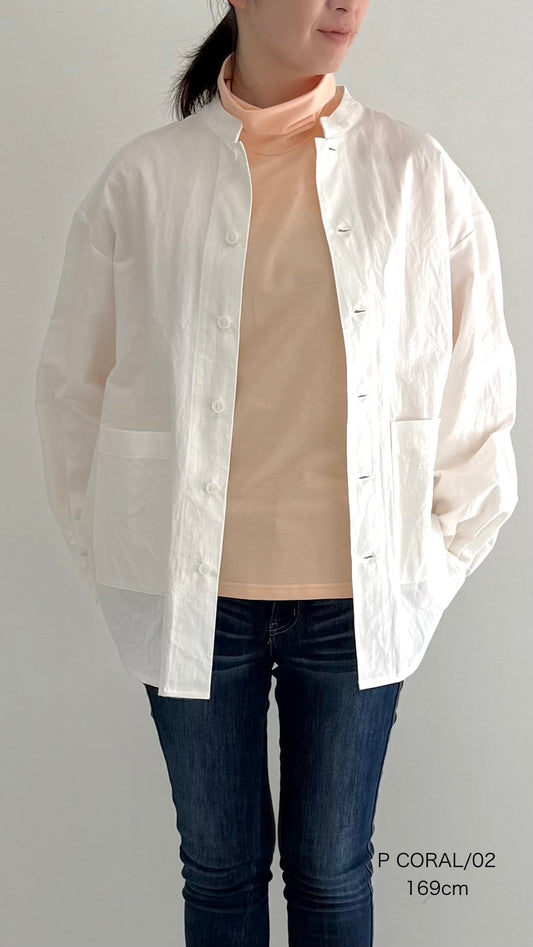 【OOOO】 WASHIロングスリーブハイネックTシャツ [P Coral]