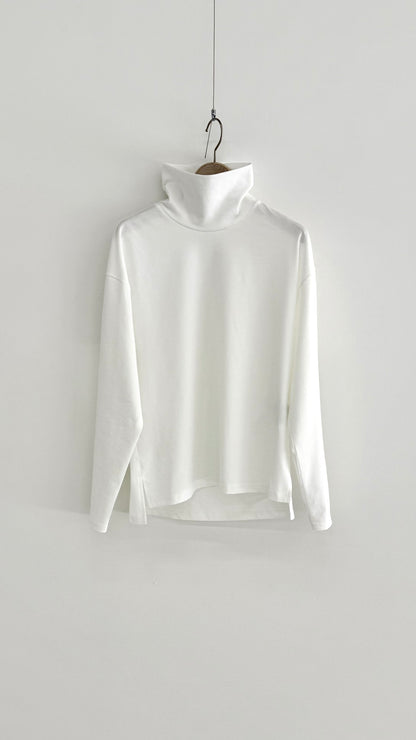 【OOOO】 WASHIロングスリーブハイネックTシャツ　[WHITE]