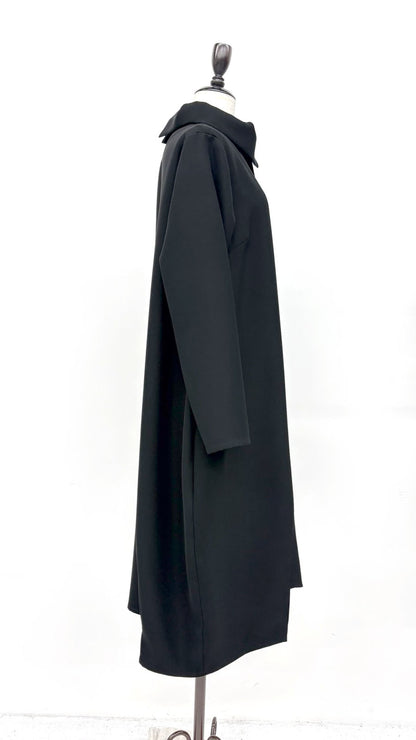 【WEB展 2027年1月予約商品】クロスジョーゼット アシメ衿ワンピース フォーマル 日本製（057-5241）