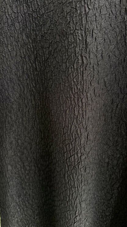 凹凸素材 ジャガード フレンチスリーブAラインワンピース 日本製(057-4982)