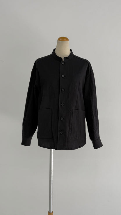 【OOOO】WASHIシャツ　[BLACK]