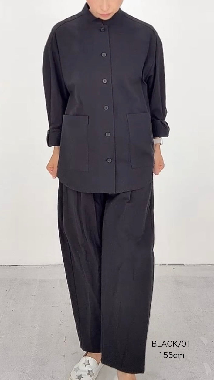 【OOOO】WASHIシャツ　[BLACK]