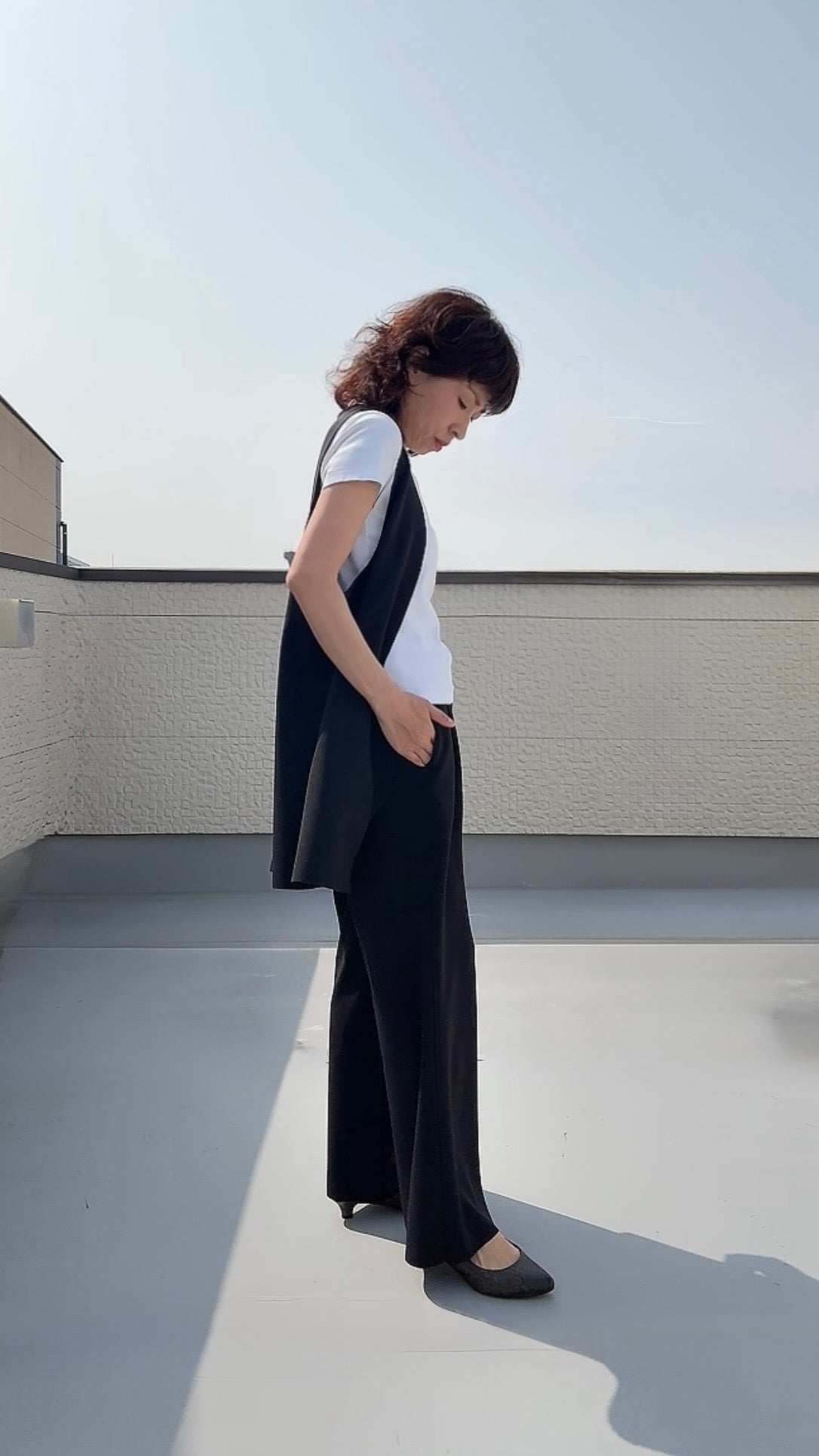 断ち切りダンボールニット パンツ 065-3373