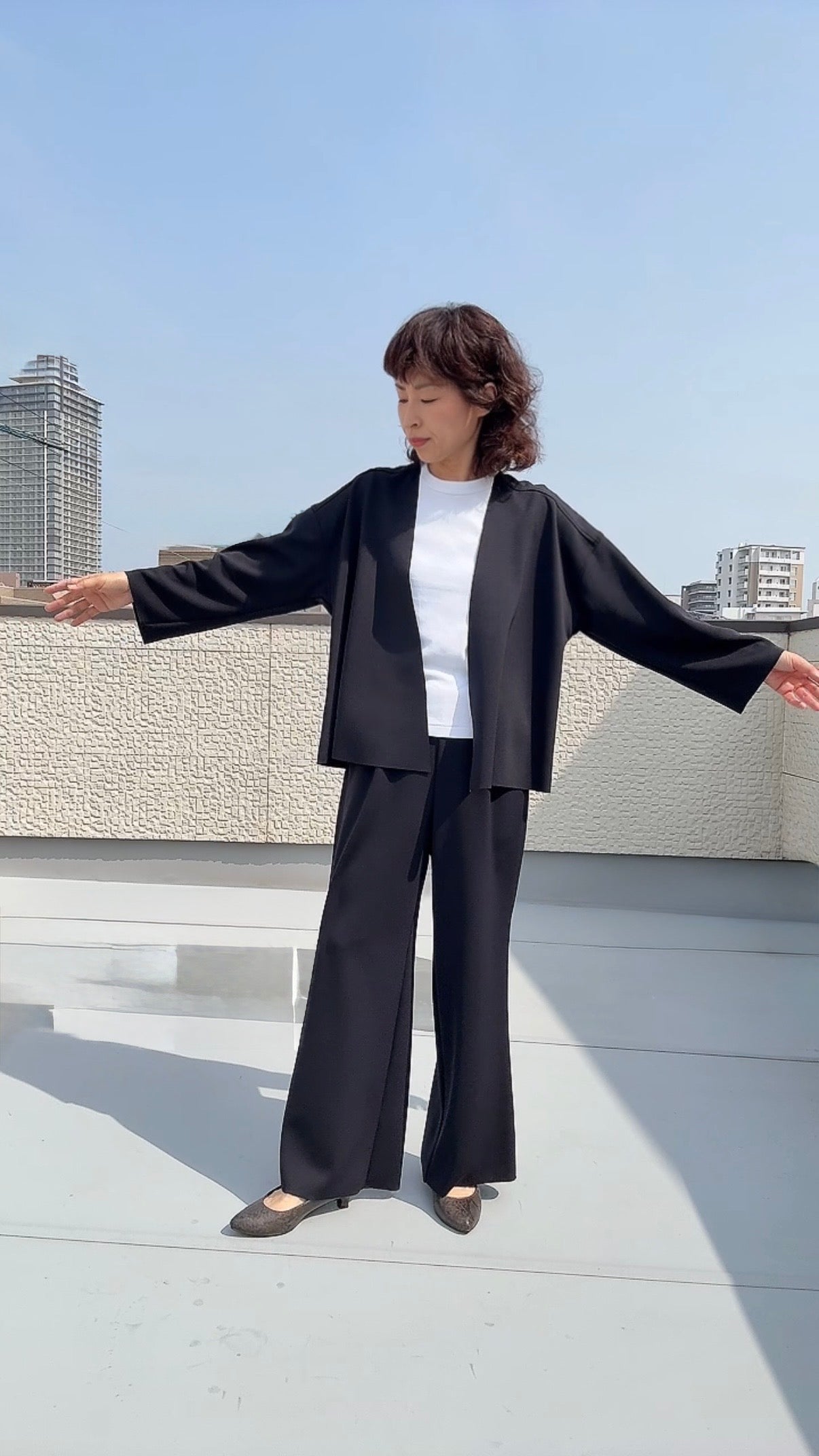 断ち切りダンボールニット ジャケット 065-3374