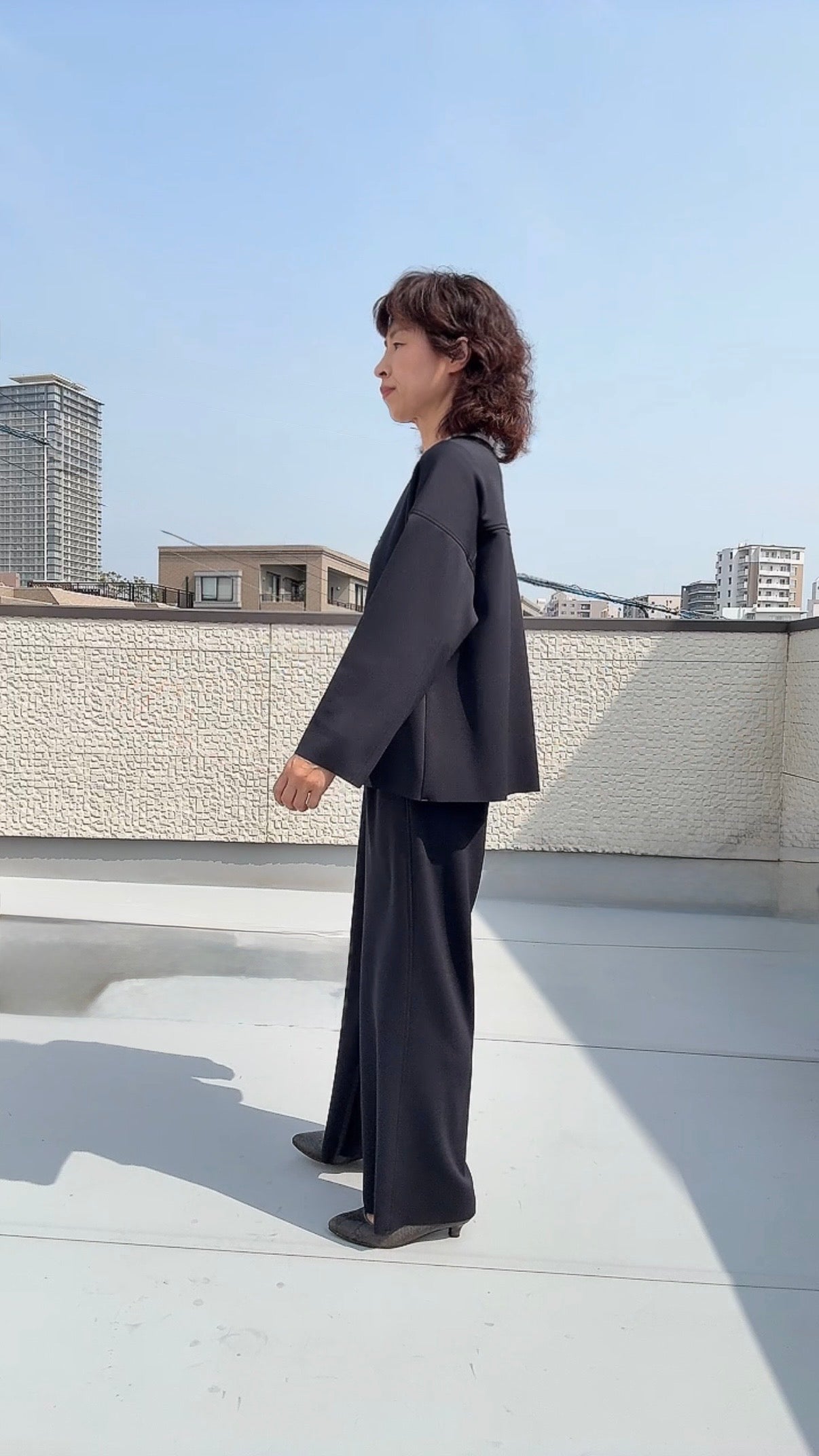 断ち切りダンボールニット ジャケット 065-3374