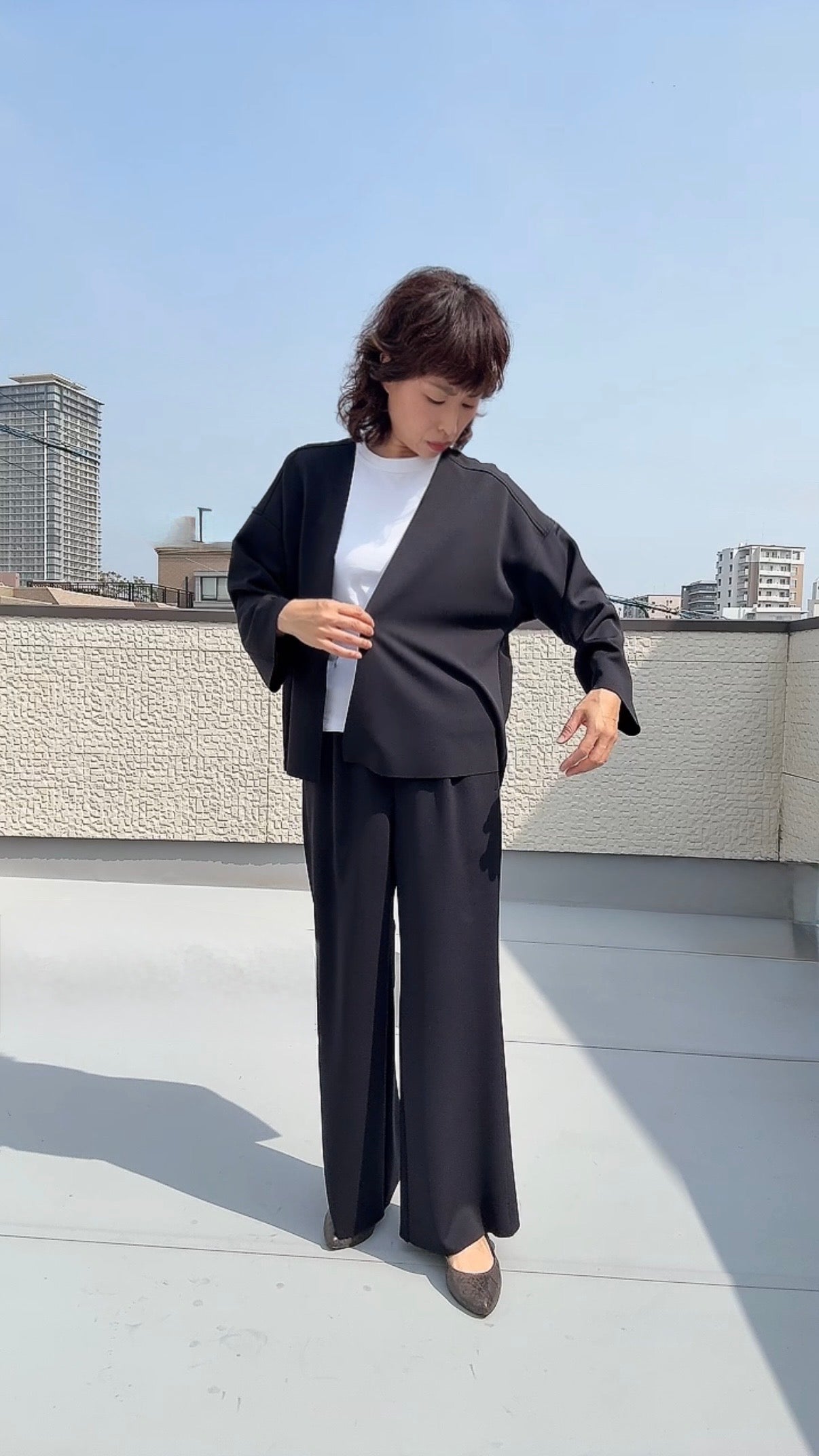 断ち切りダンボールニット ジャケット 065-3374