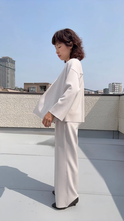 断ち切りダンボールニット ジャケット 065-3374