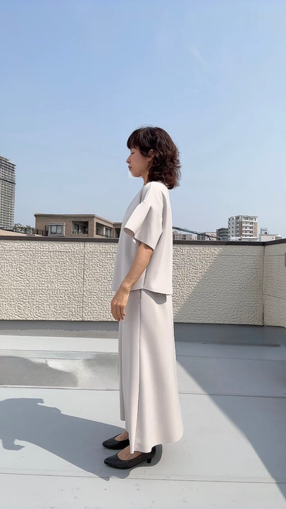 断ち切りダンボールニット ストレートススカート 065-3372
