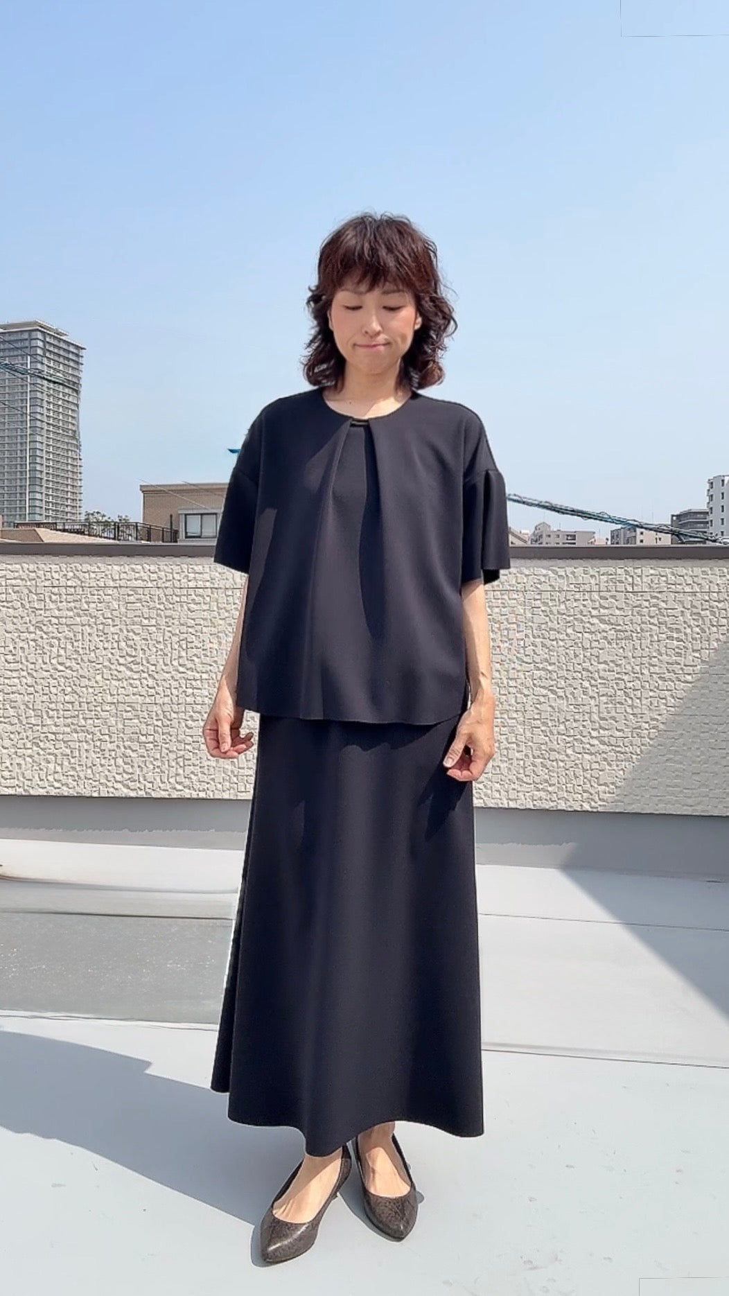 断ち切りダンボールニット ブラウス 065-3369