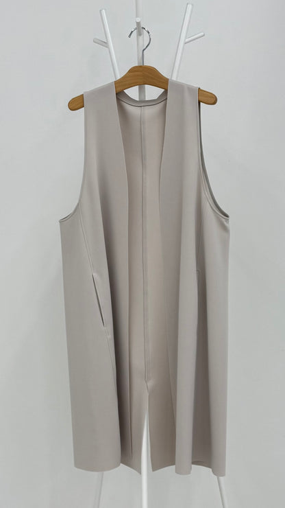 断ち切りダンボールニット ロングジレ 065-3371