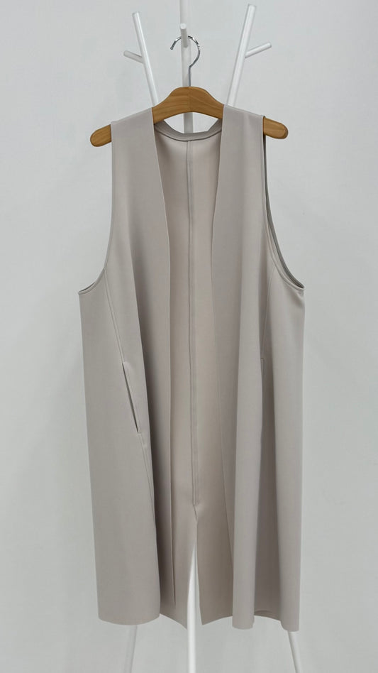 断ち切りダンボールニット ロングジレ 065-3371