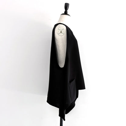 【WEB展 2027年1月予約商品】クロスジョーゼット イレヘムベスト ブラックフォーマル 日本製（057-5116）